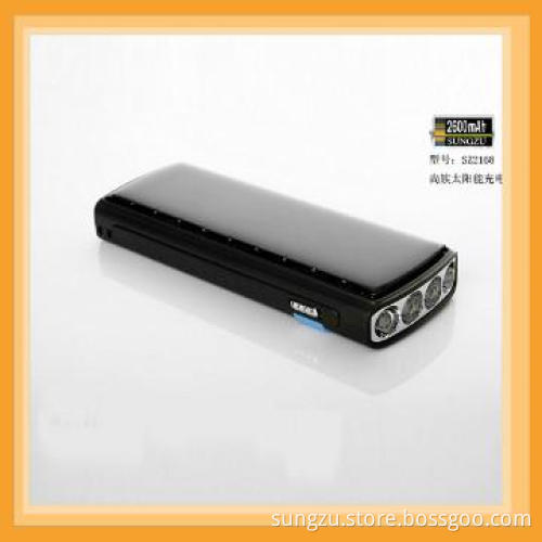 Built in 4 LED light mobile solar charger